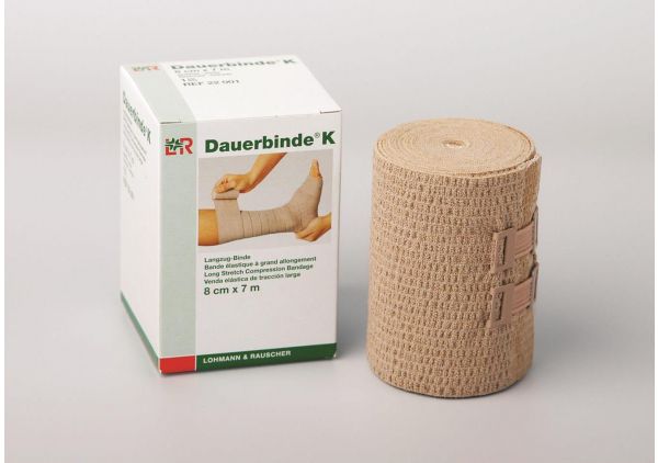 Holthaus Medical Cottonamid® Kurzzug-Binde Verband Binde Bandage, rohweiß,  elastisch, 10cmx5m, 10St